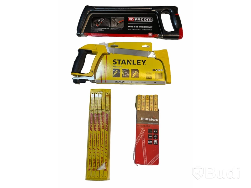 NY 2st Bågfilar, Paket med stryksågsblad, 10st tumstockar, totalt ord. pris ink.moms ca: 3400 kr