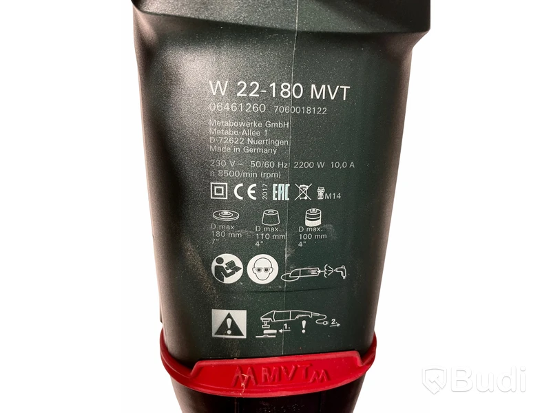 1st NY Vinkelslip - Metabo W 26-180 MVT, ord pris ink. moms ca: 3000 kr