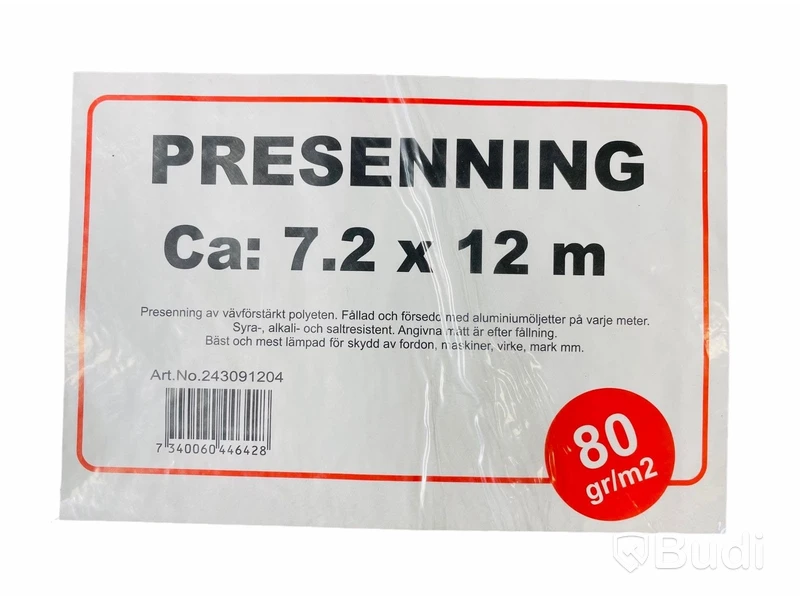 4st NYA Presenningar och 6st NYA Minirullar rep m. polypropylenfilm, totalt ord pris ink. moms ca: 3000 kr