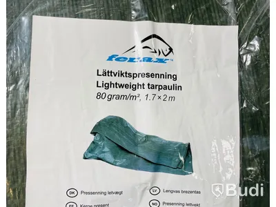 4st NYA Presenningar och 6st NYA Minirullar rep m. polypropylenfilm, totalt ord pris ink. moms ca: 3000 kr