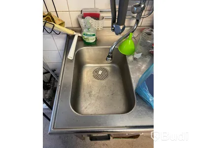 Rostfri bänk med ho 90x60x90 cm