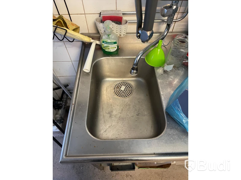 Rostfri bänk med ho 90x60x90 cm