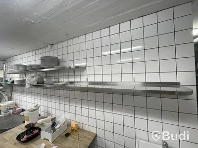 Väggmonterade rostfria hyllplan