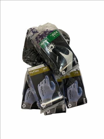 7 st 12-pack SKÄRSKYDDSHANDSKAR NYA STL 6 ANSELL HYFLEX 11-624 och HYFLEX 11-518 , Märke: ANSELL, Artno: 52655