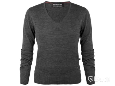 2 st. stickade tröjor dam stl M, ljusgrå och mörkgrå, Texstar pullover v-neck PW04, Totalt ord. pris inkl. moms: ca 2208 kr