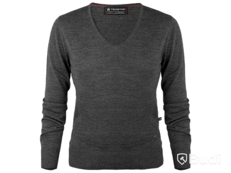 2 st. stickade tröjor dam stl M, ljusgrå och mörkgrå, Texstar pullover v-neck PW04, Totalt ord. pris inkl. moms: ca 2208 kr