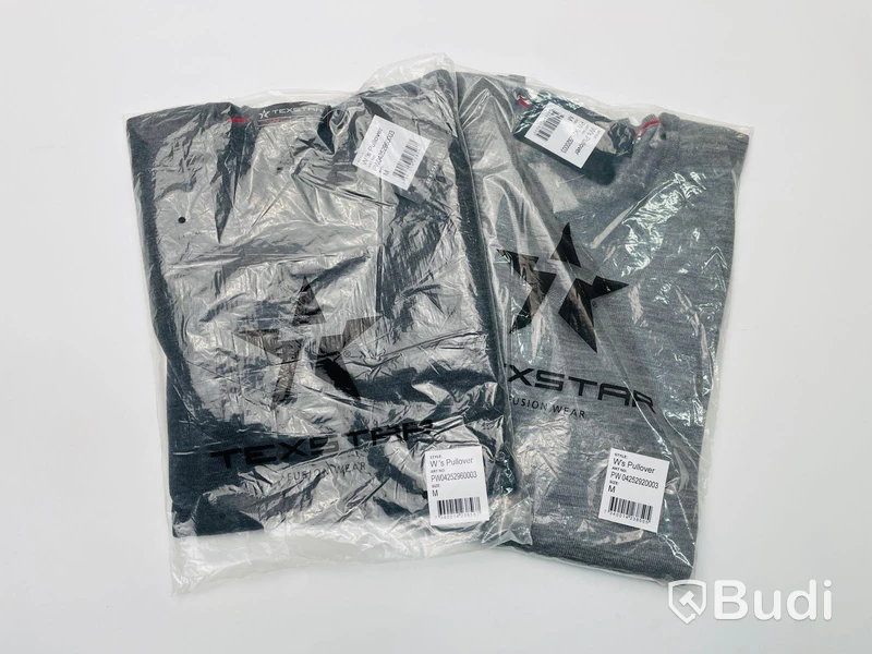 2 st. stickade tröjor dam stl M, ljusgrå och mörkgrå, Texstar pullover v-neck PW04, Totalt ord. pris inkl. moms: ca 2208 kr