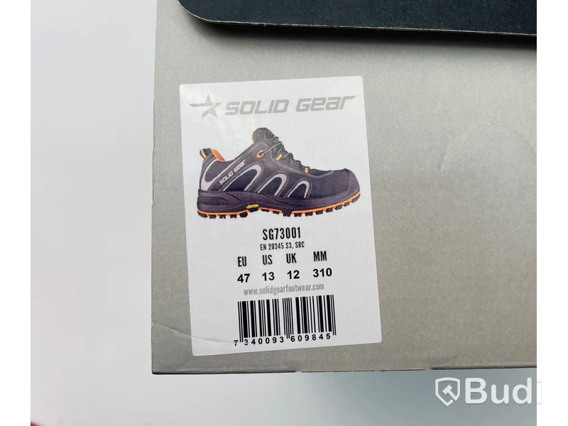Arbetsskor herr stl 47 Solid Gear SG73001 Griffin S3, Ord. pris inkl. moms: ca 2100 kr