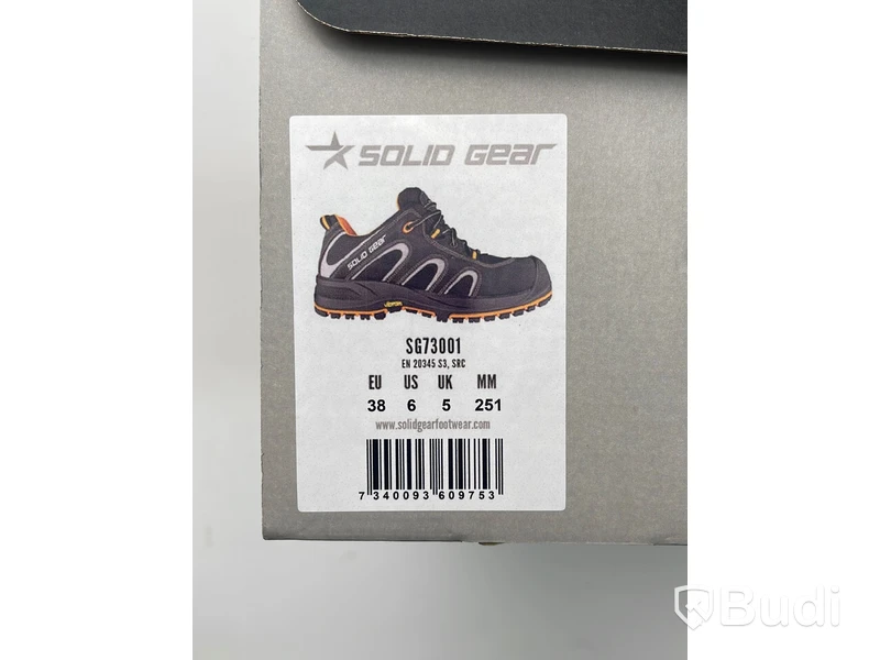 Arbetsskor unisex stl 38 Solid Gear SG73001 Griffin S3, Ord. pris inkl. moms: ca 2100 kr