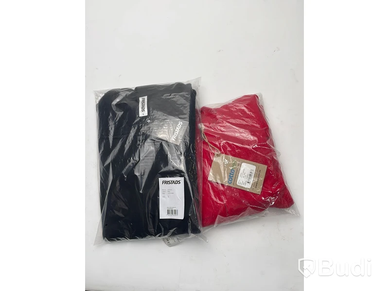 Sweatshirt Fristads, svart acode 1733, stl. L, samt Full Zip Hood Cottover, röd, stl.L, Totalt ord. pris inkl. moms: ca 1800 kr