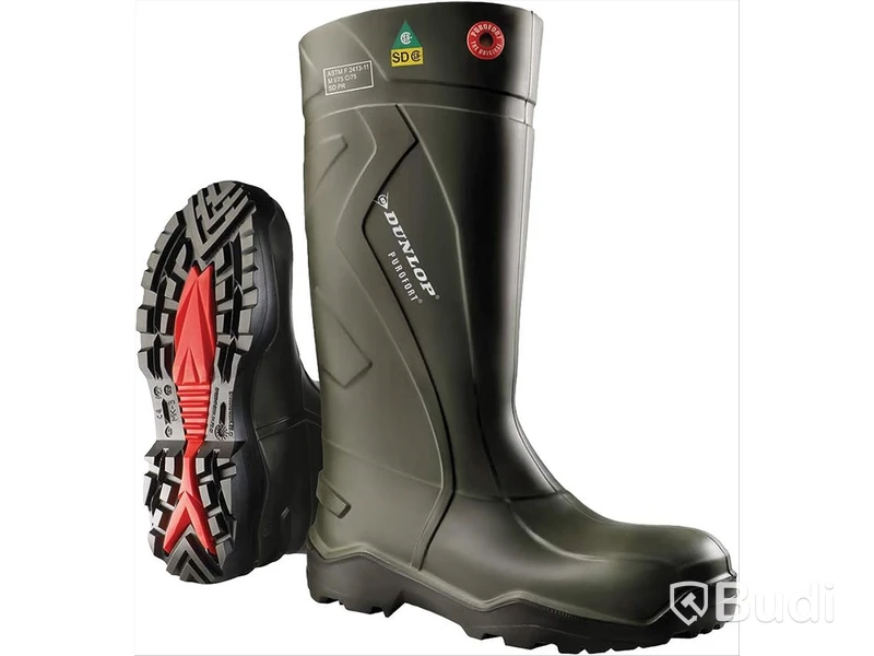 1 st  STÖVLAR NYA strl. 40 Mörkgrön DUNLOP 760933 PUROFORT+ , Märke: DUNLOP, Artno: 184501-38 ,  ord. pris ca: 1500 kr