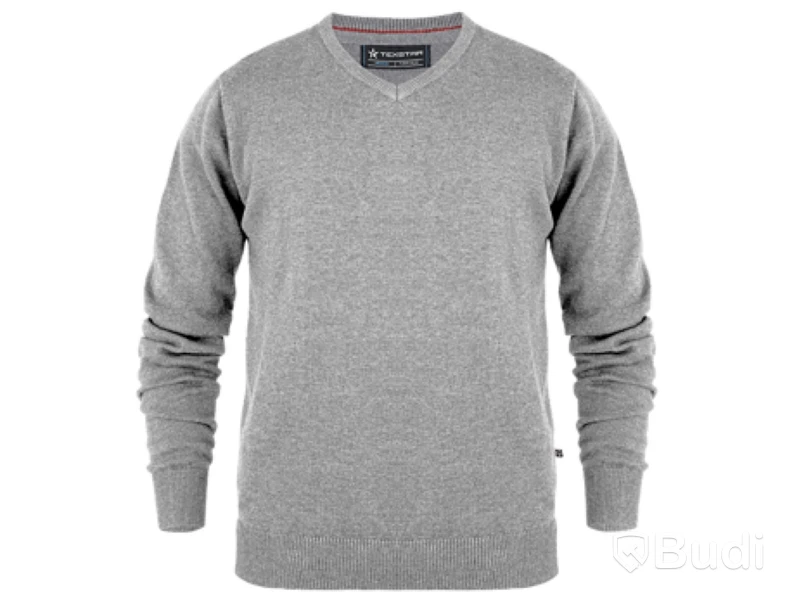 1 st skjorta NY samt 1 st stickad tröja NY, herr stl S, Clark Clique skjorta vit samt Texstar Pullover v-neck grå marmorerad, totalt ord. pris ca: 1764 kr
