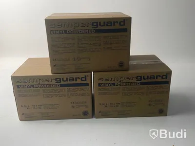 30st 100pack GLOVES VINYL POWERED NYA. Stl: 6-7/S. Märke: Semperguard. ord. pris ca: 3000 kr