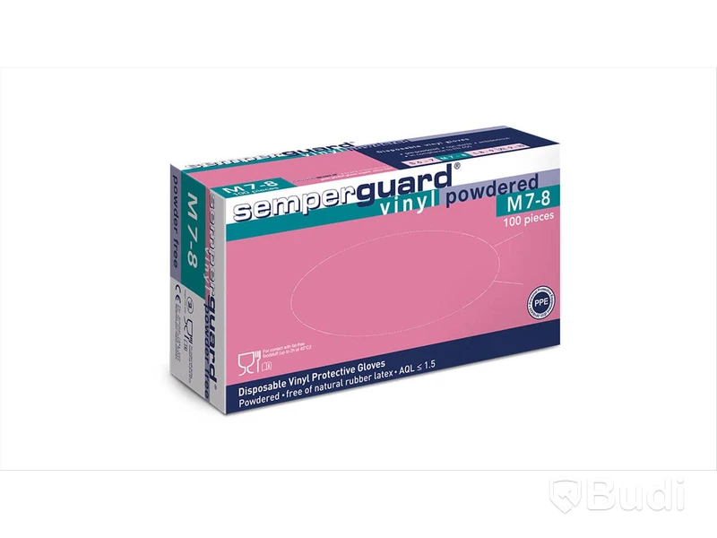 30st 100pack GLOVES VINYL POWERED NYA. Stl: 6-7/S. Märke: Semperguard. ord. pris ca: 3000 kr