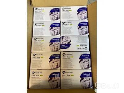 20st 200pack EXAMINATION GLOVES GN91 Blue. NYA Stl: 8/M. Märke: Polyco Healthline, ord. pris ca: 3000 kr