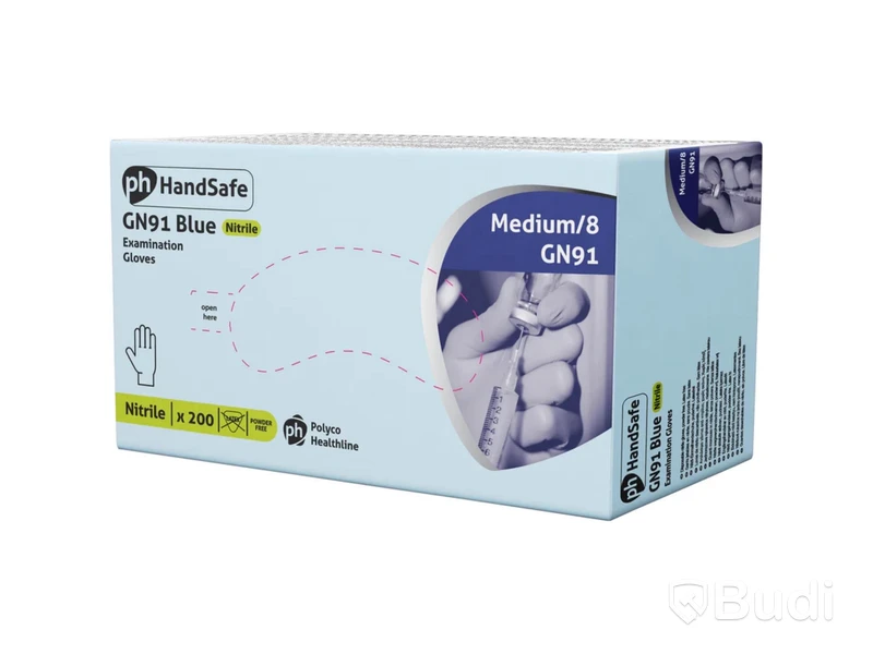20st 200pack EXAMINATION GLOVES GN91 Blue. NYA Stl: 8/M. Märke: Polyco Healthline, ord. pris ca: 3000 kr
