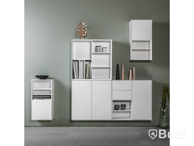 59 st. stomme, Cube, 73x38 cm, djup 32 cm, vitlack, MDF