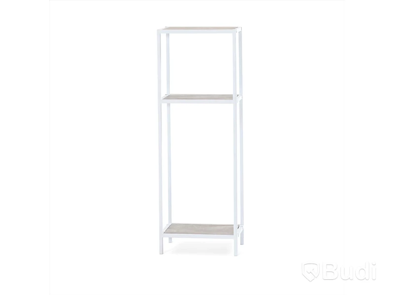 119 st. hylla, Steel, 29x39 cm, höjd 110 cm, vit metall, utan hyllplan