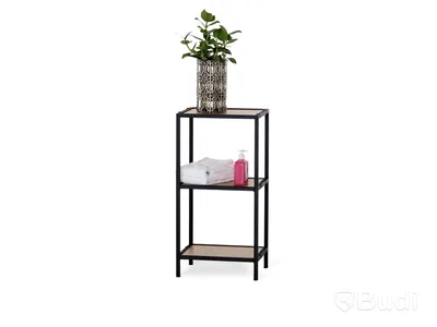13 st. hylla, Steel, 29x39 cm, höjd 76 cm, svart metall, utan hyllplan