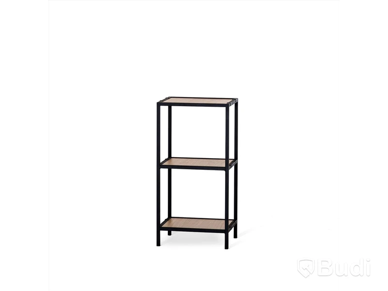 13 st. hylla, Steel, 29x39 cm, höjd 76 cm, svart metall, utan hyllplan