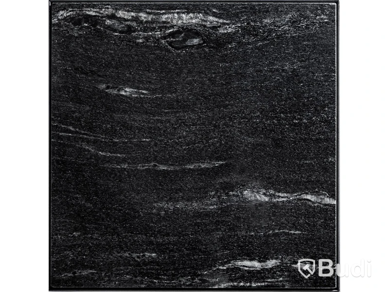 11 st. marmorskiva, Bergen, 36x36 cm, svart