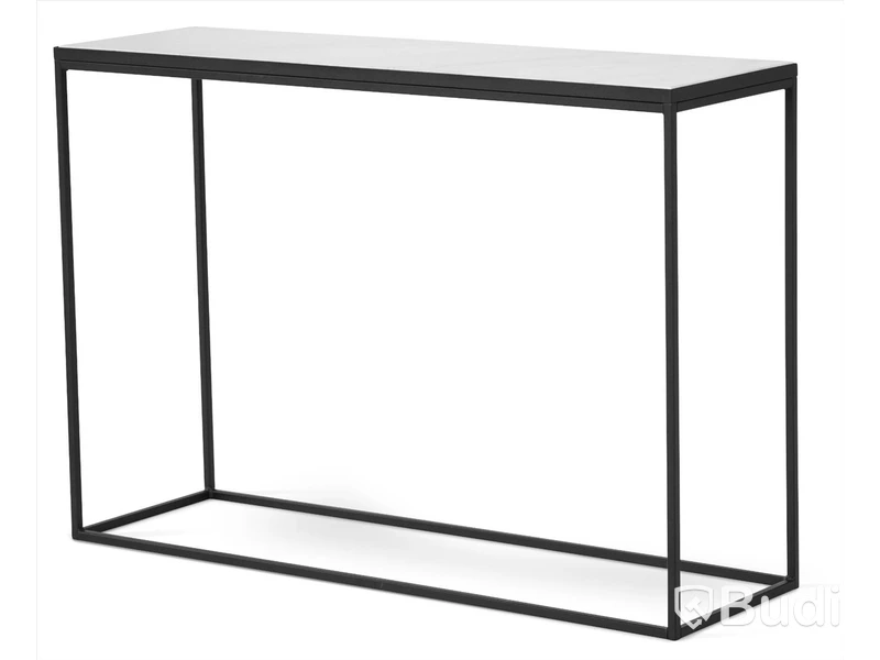 4 st. underrede Bergen, 115x35 cm, höjd 80 cm, svart metall, toppskiva saknas
