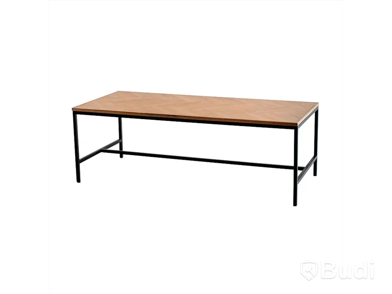 1 st. soffbord, Fishbone, 135x60 cm, höjd 46 cm, oljad fanérad ek, fiskbensmönstrat