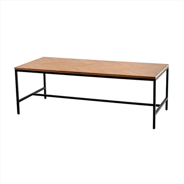 (NY) 1 st. soffbord, Fishbone, 135x60 cm, höjd 46 cm, oljad fanérad ek, fiskbensmönstrat