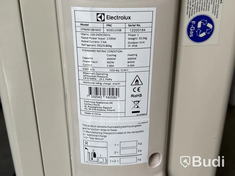 Luftvärmepump | Electrolux EPN09C58HWO