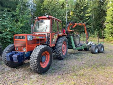 Traktor Same Leopard 85 DT | 1979| Timmervagn & Tippvagn