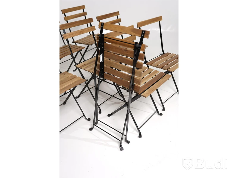 Trädgårdsstolar ihopfällbara 9 st. - IKEA Tärnö 2019 (Underrede till bord medföljer 2 st)