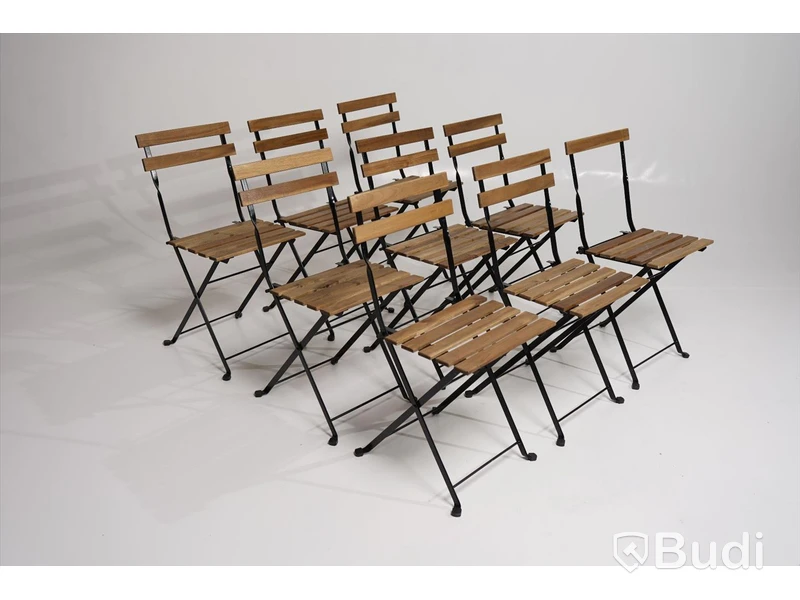 Trädgårdsstolar ihopfällbara 9 st. - IKEA Tärnö 2019 (Underrede till bord medföljer 2 st)