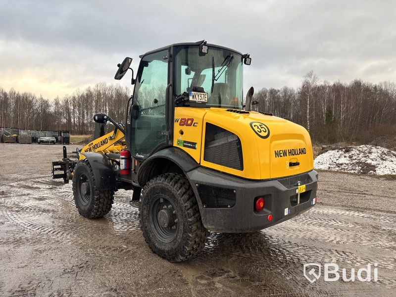 Lastmaskin New Holland W80C LR | 481h | 2023 | gaffelställ & planeringsskopa