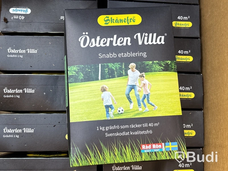 12 st säckar gräsfrö Skånefrö Österlen Villa 20 kg
