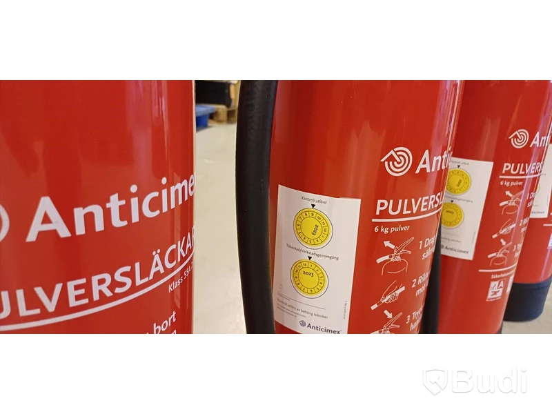 Brandsläckare - pulver 6 kg - 2023 - 4 st