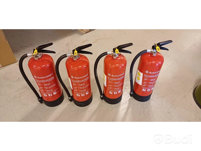 Brandsläckare - pulver 6 kg - 2023 - 4 st