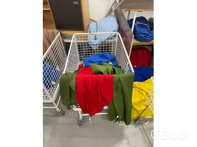Tvättvagn på hjul.