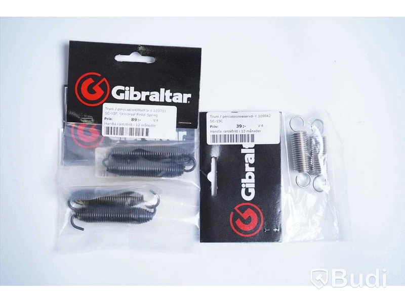 Diverse tillbehör till trummor - Gibraltar. Ny, Obruten förpackning.