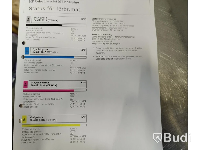 Skrivare HP, Color LaserJet Pro MFP M280 nw