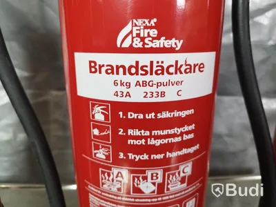 3 st pulversläckare 6 kg pulver ABC