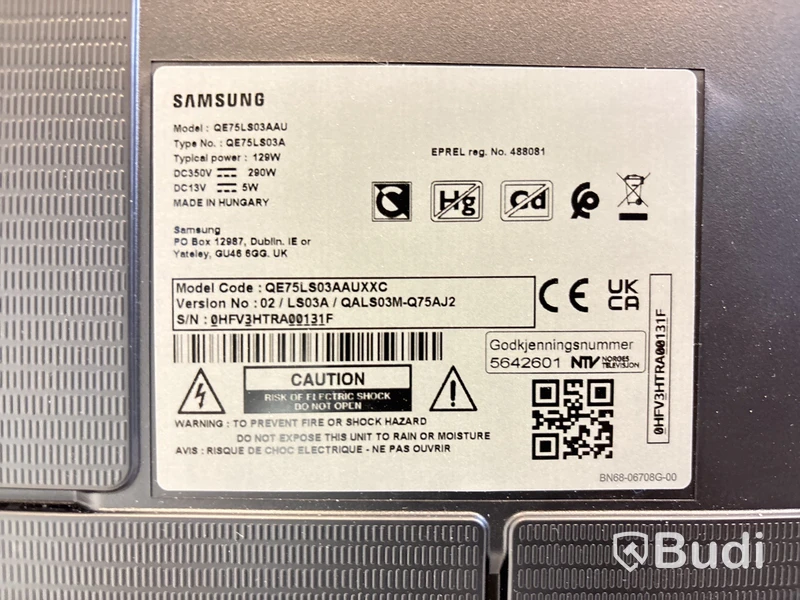 TV Samsung, The Frame 75 tum QE75LS03AAU