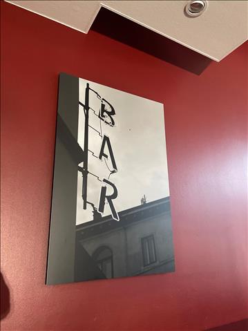 Tavla i plåt ca mått :120 x 80 cm