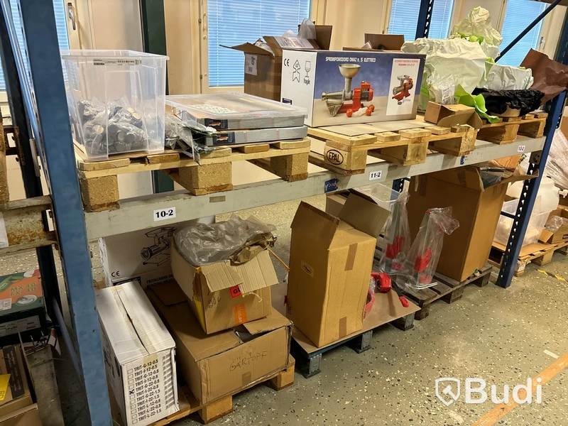 Varor NYA (stort parti), packbord, pallställ m.m.