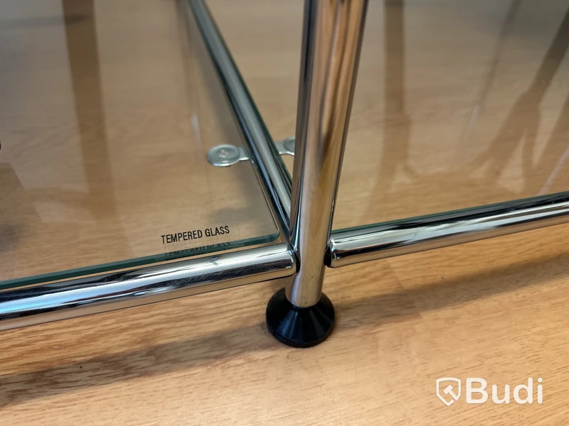 Stor displayhylla i glas, metallram
