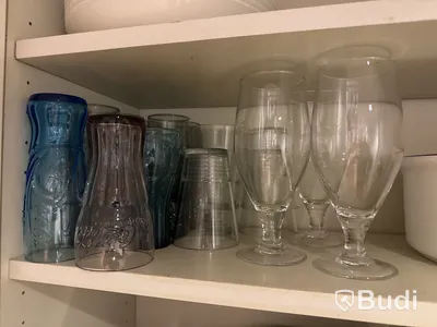 Diverse glas, porslin, ljushållare mm