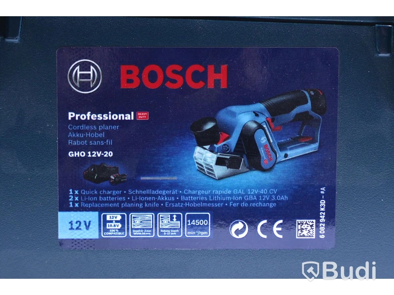 Sladdlös hyvel - Bosch Professional GHO 12V-20. Nypris ca 3500 kr. Ny, Obruten förpackning.
