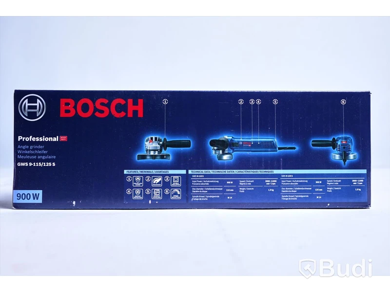 Vinkelslip - Bosch GWS 9-115/125 S. Nypris ca 1200 kr. Ny, Obruten förpackning.