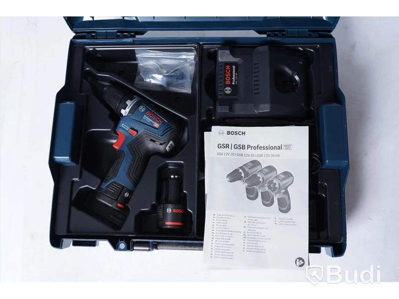 Borrskruvdragare Bosch GSR 12V-35 inklusive batteri och laddare, Nypris ca 2800kr. NY