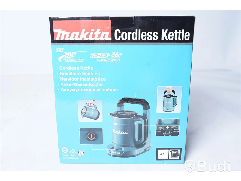 Vattenkokare Makita DKT360Z utan batteri och laddare, Nypris ca 1290kr, NY