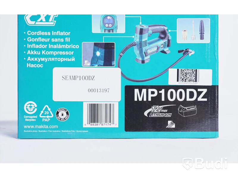 2st luftpumpar - Makita MP100DZ. Nya.